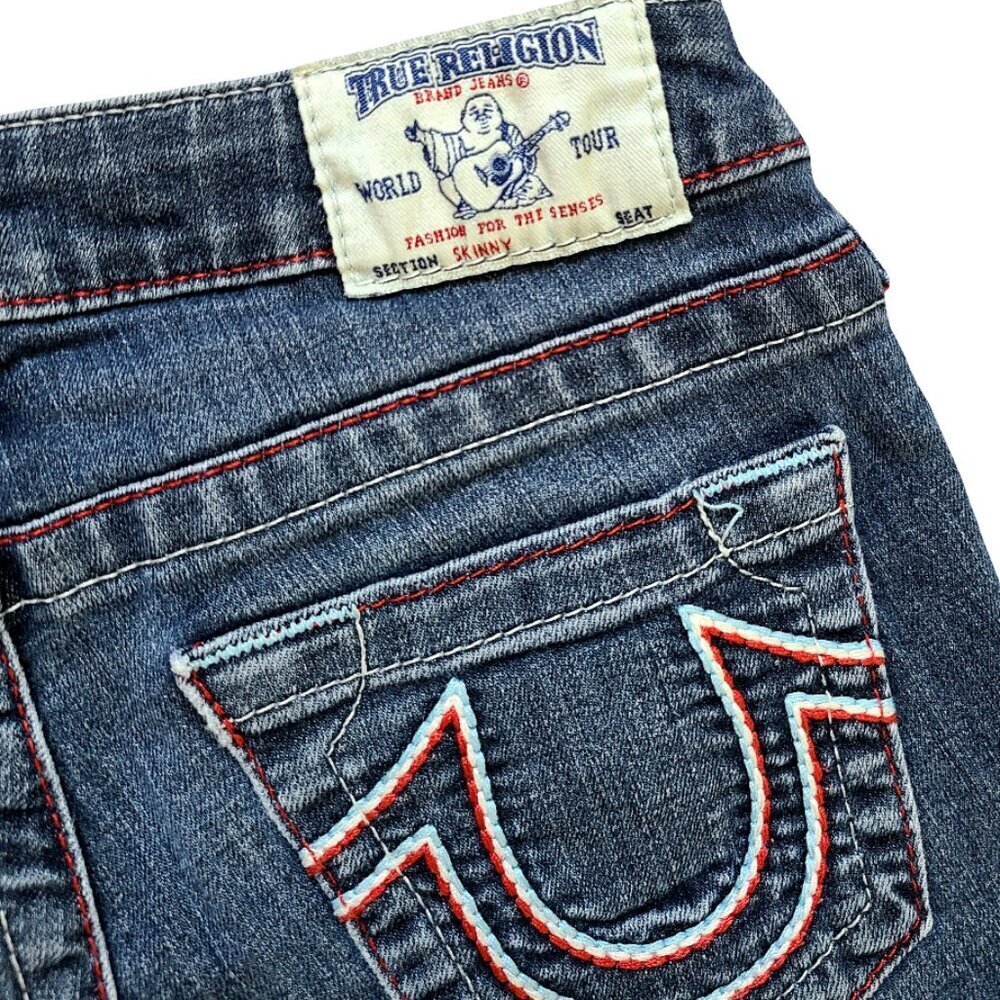 True Religion Womens Skinny Jeans 26 Blue Denim Low Rise Classic Transitional - Picture 4 of 11